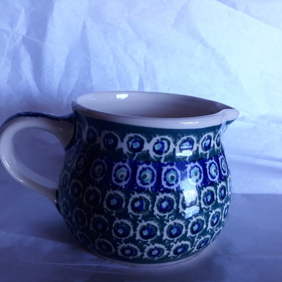 Polish Pottery Ceramic Creamer Pitcher - Picture 6 of 7
